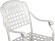 Кресло обеденное серии VOLCANO (Вулкан) белого цвета из литого алюминия