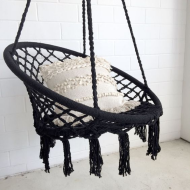 Кресло подвесное ARUBA (Аруба) черное в комплекте с подушкой