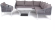 Комплект мебели угловой серии КАННЫ светло серый на 5 персон из алюминия и роупа