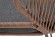Милан стул плетеный из роупа, каркас алюминий серый (RAL7022), роуп коричневый круглый, ткань темно-серая