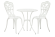 Обеденная группа ROSE (Роза) на 2 персоны со столом D60 белого цвета из литого алюминия