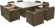 Комплект мебели обеденный MARIBOR (Марибор) на 8 персон со столом 180х180 коричневый из искусственного ротанга