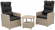 Комплект мебели MANCHESTER OTTO SET 2 серый из пластика