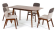 Стол обеденный раздвижной серии SANDAKAN (Сандакан) размером 120/150х75 цвет коричневый из дерева гевея