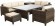 Комплект мебели CORONA (Корона) на 7 персон со столом 160х120 коричневый из искусственного ротанга