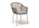 Лион стул плетеный из роупа, каркас из стали светло-серый (RAL7035) шагрень, роуп серый меланж круглый, ткань светло-серая