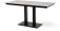 Каффе интерьерный стол из HPL квадратный 140х70см, цвет серый гранит, подстолье двойное черное чугун