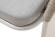 Лион стул плетеный из роупа, каркас алюминий светло-серый (RAL7035) шагрень, роуп серый меланж круглый, ткань светло-серая