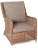 Кресло серии ГЛЯССЕ коричневый цвета из искусственного ротанга