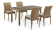 Комплект мебели SANTARA (Сантара) T256B/Y380B светло коричневый со столом 140х80 на 4 персоны из искусственного ротанга