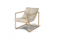 Кресло серии ЛИОН коричневое из алюминия