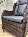 Кресло серии BAVARIA (Бавария) коричневое из искусственного ротанга